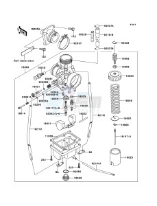 KX65 KX65AEF EU drawing Carburetor