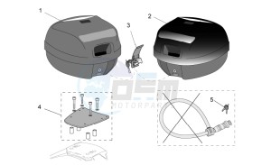 Leonardo 250-300 (eng. Minarelli) drawing Acc. - Top/cases side cases