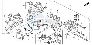 CBF600S drawing REAR BRAKE CALIPER