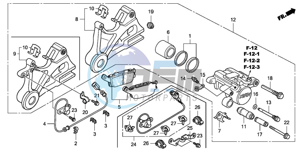 REAR BRAKE CALIPER