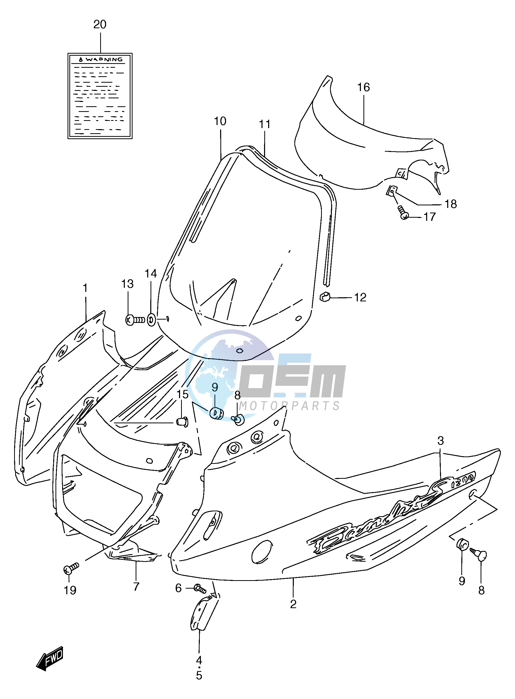 COWLING BODY (GSF1200SW SAW)