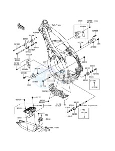 KLX450R KLX450AHF EU drawing Frame Fittings