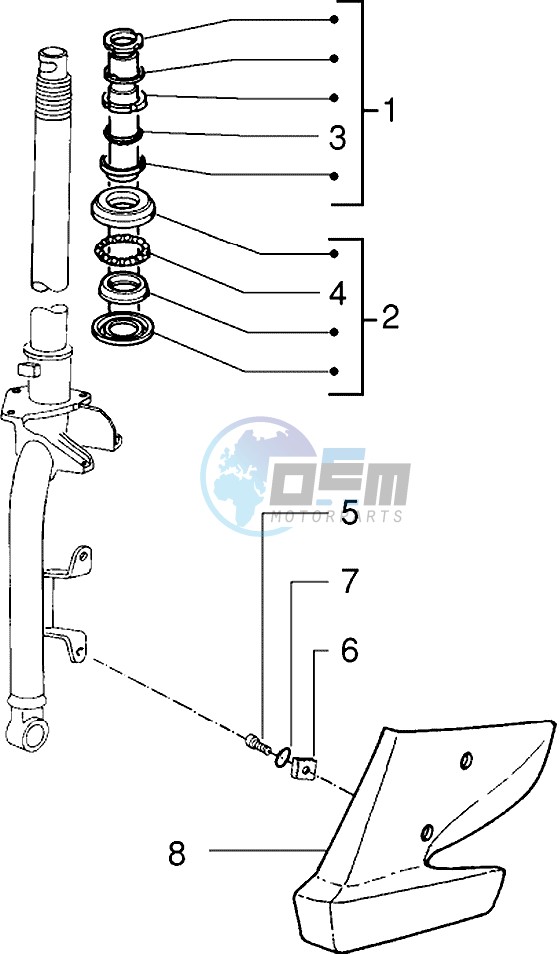 Steering bearing ball tracks