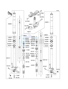 ZX636 C [NINJA ZX-6R] (C6F) D6F drawing FRONT FORK