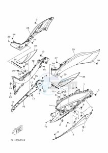 YP400RA XMAX 400 ABS (BL16) drawing STAND & FOOTREST 2