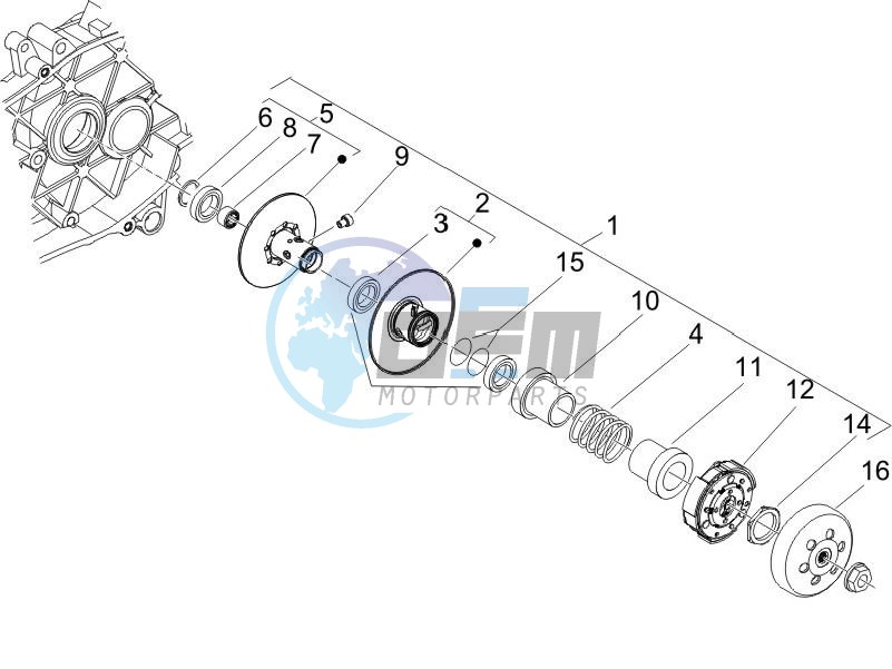 Driven pulley