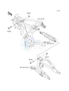 KLX 110 A (KLX110 MONSTER ENERGY) (A6F-A9FA) A9FA drawing REAR SUSPENSION