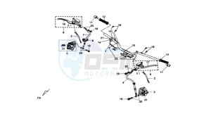 HD 200EVO EFI drawing HANDLEBAR / BRAKE LEVERS / BRAKE CALIPER