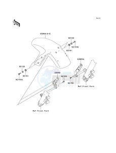 ER 650 A [ER-6N (AUSTRALIAN] (A6F-A8F) A6F drawing FRONT FENDER-- S- -