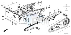 CRF1000AG CRF1000 - Africa Twin - ABS Europe Direct - (ED) drawing SWING ARM