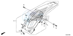 CRF250XD CRF250R Europe Direct - (ED) drawing REAR FENDER