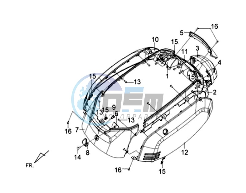 MOTOR COWLING L / R / TAIL LIGHT