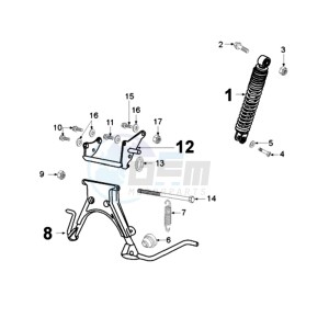 VIVA 2 SPA drawing REAR SHOCK AND STAND