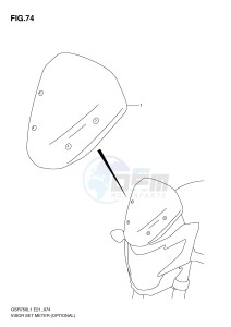 GSR750 (E21) drawing VISOR SET METER (OPTIONAL)