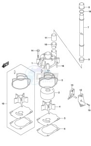 DF 250 drawing Water Pump