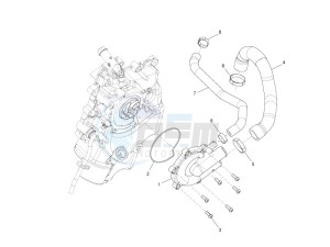 MP3 400 ie lt Touring drawing Cooler pump