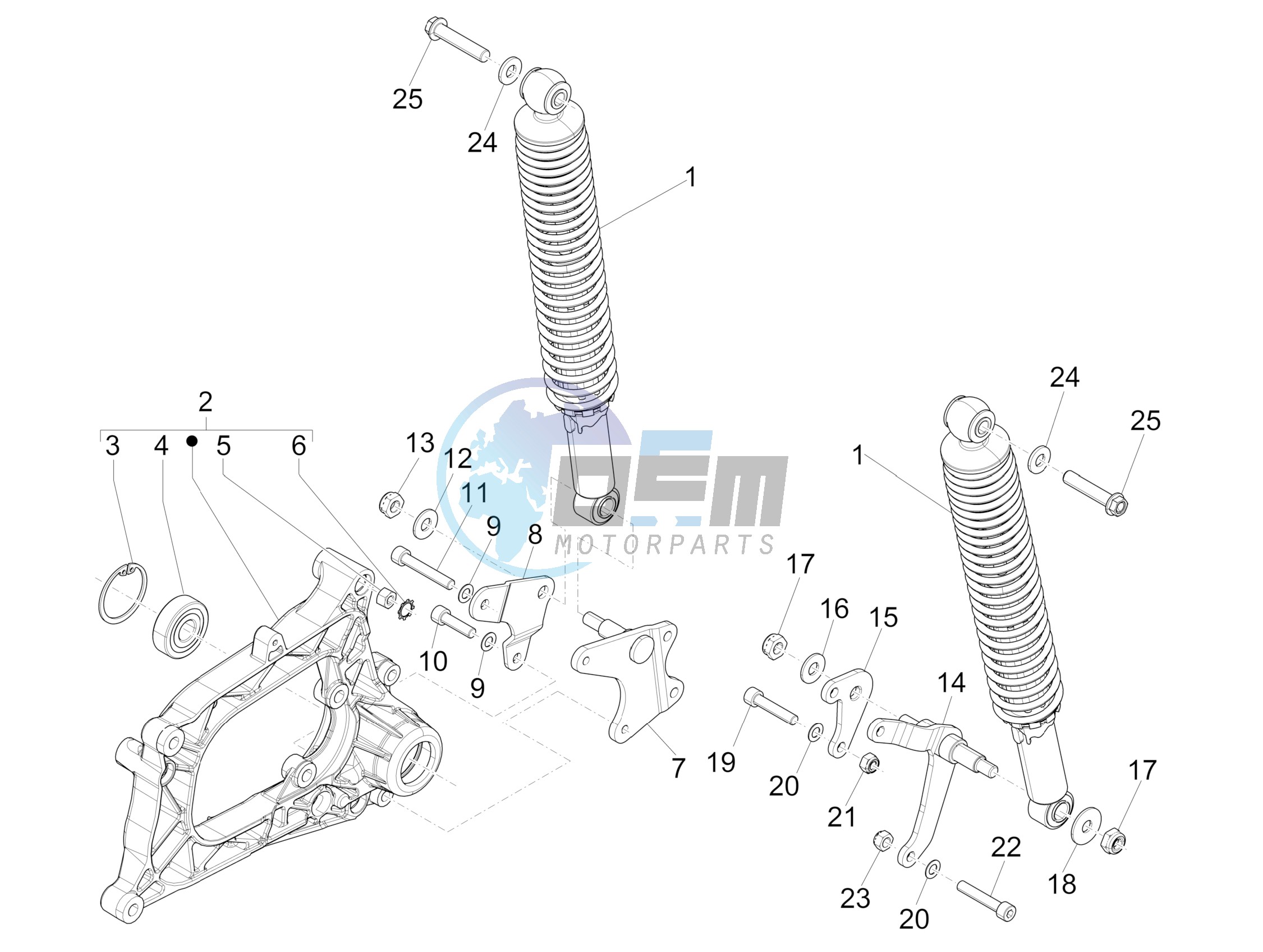 Rear suspension - Shock absorber/s