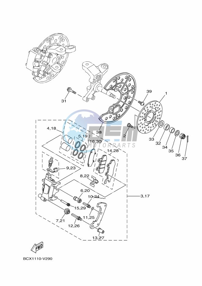 FRONT BRAKE CALIPER