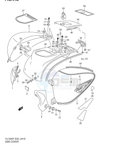 VL1500 (E2) drawing SIDE COVER (MODEL K2)