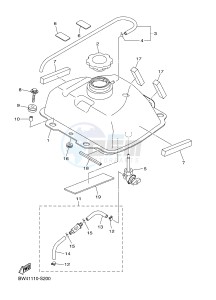 YZF250F YZ250F (BW47) drawing FUEL TANK