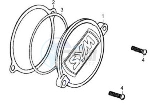 XS-125-K drawing CYLINDER HEAD SIDE COVER