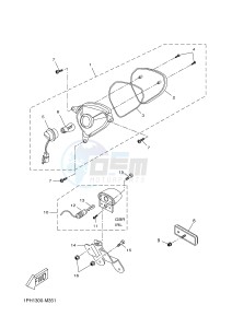 NS50 AEROX (1PH3 1PH3 1PH3 1PH3) drawing TAILLIGHT