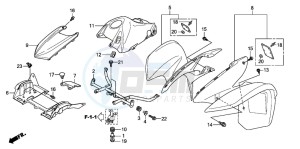 TRX300EX SPORTRAX 300EX drawing FRONT FENDER (TRX300EX'07,'08)