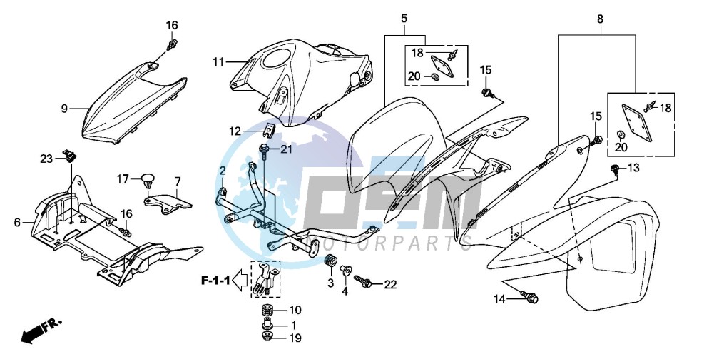 FRONT FENDER (TRX300EX'07,'08)