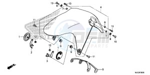 NC750JF Vultus - NC750J Europe Direct - (ED) drawing FRONT FENDER