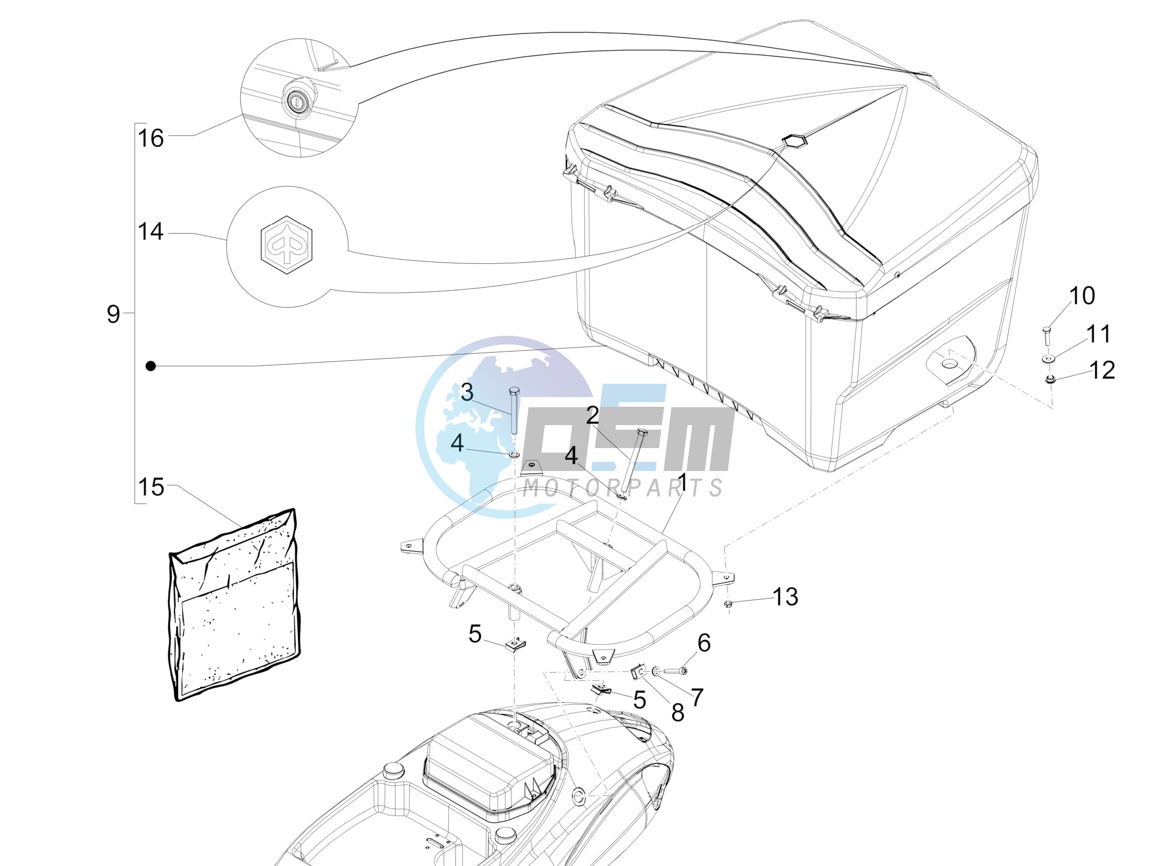 Rear luggage rack