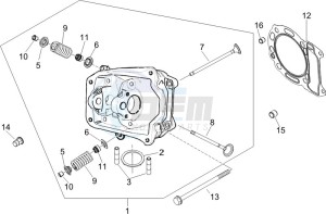 Liberty 200 4t (N15000U01) drawing Cilinder head unit - Valve