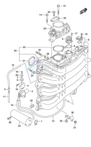 DF 200A drawing Intake Manifold/Throttle Body