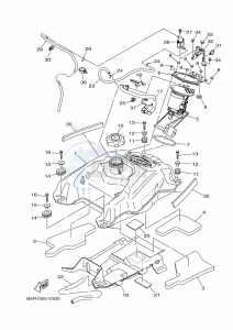 YFM450FWBD KODIAK 450 (B5R3) drawing FUEL TANK