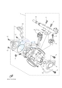 YFM700FWAD GRIZZLY EPS CAMO (2UDA) drawing THROTTLE BODY ASSY 1