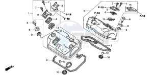 NT650V drawing CYLINDER HEAD COVER