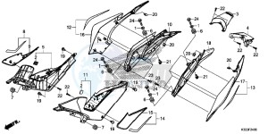 CBR300RAF CBR300RA Europe Direct - (ED) drawing SIDE COVER/REAR COWL