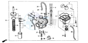 CR80R drawing CARBURETOR