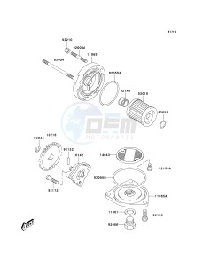 KLX 125 B (B6F) B6F drawing OIL PUMP