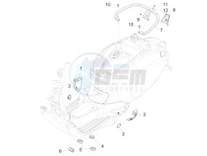 PRIMAVERA 150 4T 3V IE ABS-NOABS E3-E4 (EMEA, LATAM, APAC) drawing Side cover - Spoiler