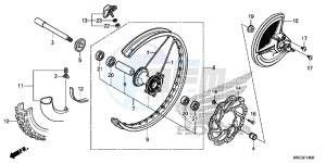 CRF450R Europe Direct - (ED) drawing FRONT WHEEL