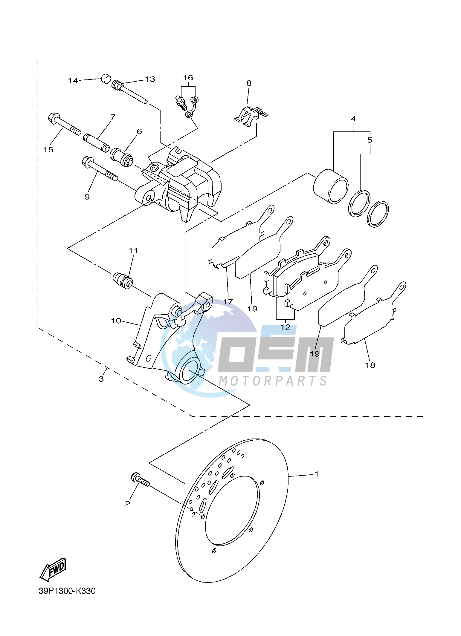 REAR BRAKE CALIPER