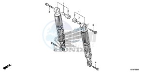 SH125ASE SH125AS UK - (E) drawing REAR CUSHION