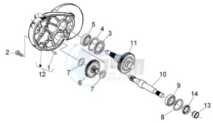 LX 50 4T U.S.A. drawing Rear wheel shaft