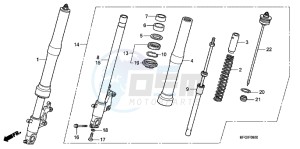 CB600FB drawing FRONT FORK