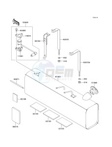 KAF 950 B [MULE 3010 DIESEL 4X4] (B7F) B7F drawing FUEL TANK