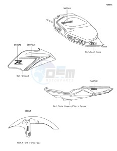 Z650 ER650HJF XX (EU ME A(FRICA) drawing Decals(Black)