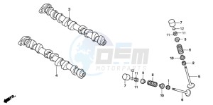 CBF1000 drawing CAMSHAFT/VALVE