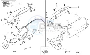 Scarabeo 50 2t e2 (eng. piaggio) drawing Exhaust pipe