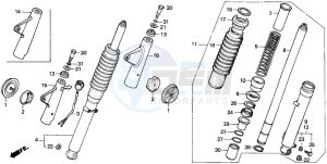 CT110 drawing FRONT FORK