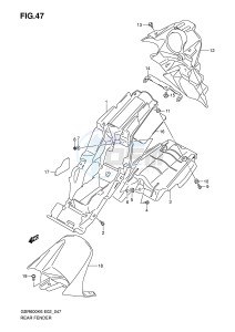 GSR600 (E2) drawing REAR FENDER